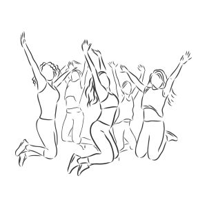 dancers illustration. fitness dancers, fitness dancer vector sketch